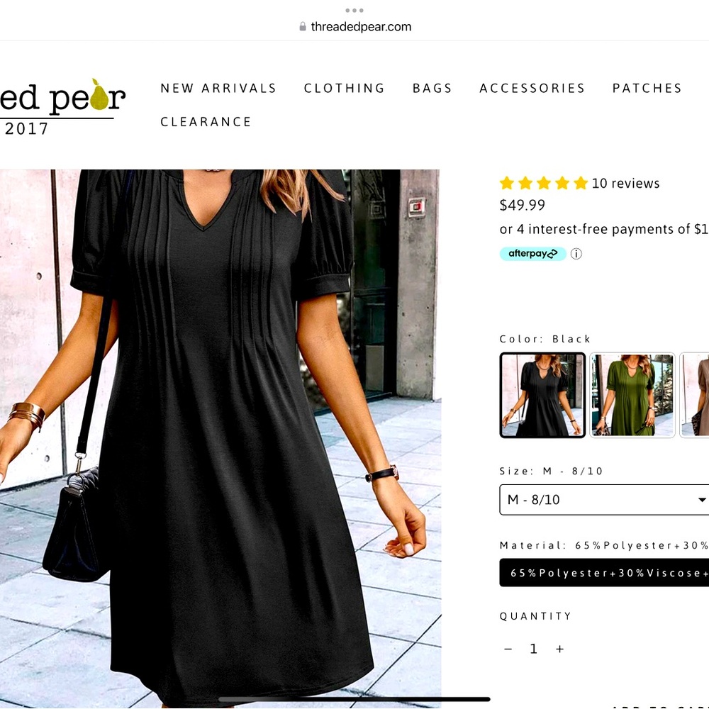 Black knit dress